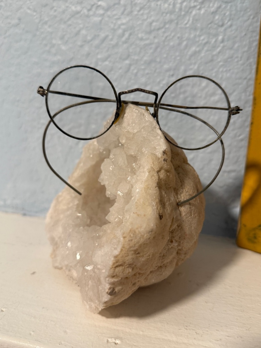 [Antique] 1800s Wire Frame Round Frame Eyeglasses -  Prescription Lens